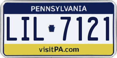 PA license plate LIL7121