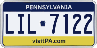 PA license plate LIL7122