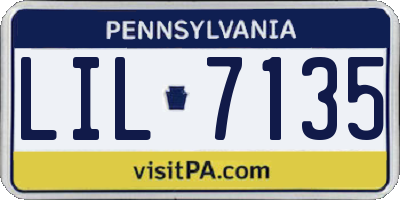 PA license plate LIL7135