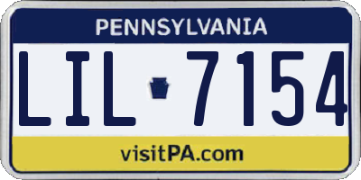 PA license plate LIL7154