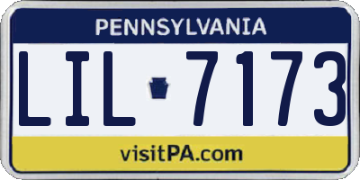 PA license plate LIL7173