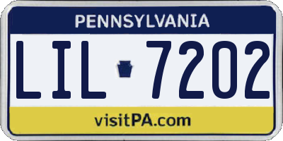 PA license plate LIL7202