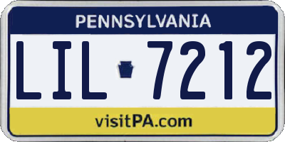 PA license plate LIL7212