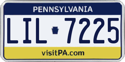 PA license plate LIL7225