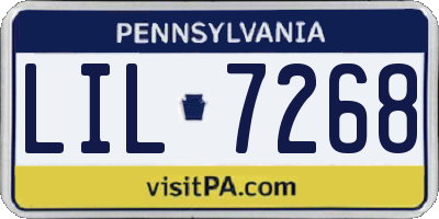 PA license plate LIL7268