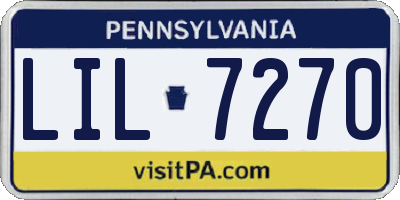 PA license plate LIL7270