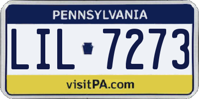 PA license plate LIL7273