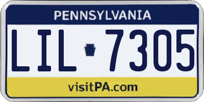 PA license plate LIL7305
