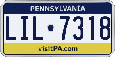 PA license plate LIL7318