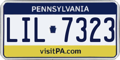PA license plate LIL7323