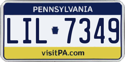 PA license plate LIL7349