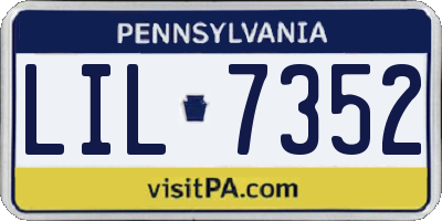 PA license plate LIL7352