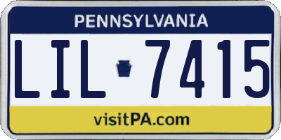 PA license plate LIL7415