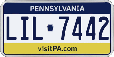 PA license plate LIL7442