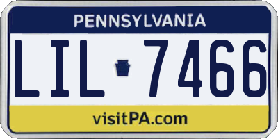 PA license plate LIL7466