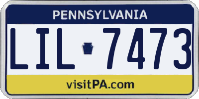 PA license plate LIL7473