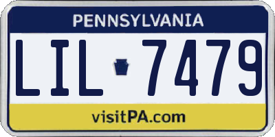 PA license plate LIL7479