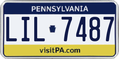 PA license plate LIL7487