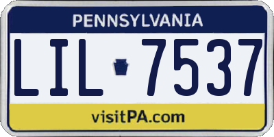 PA license plate LIL7537