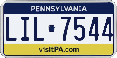 PA license plate LIL7544