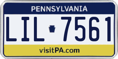 PA license plate LIL7561