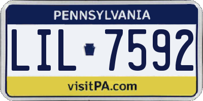 PA license plate LIL7592