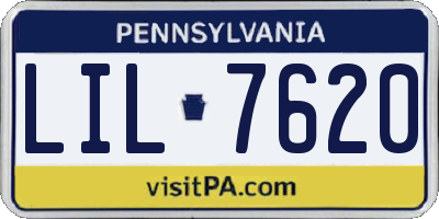 PA license plate LIL7620
