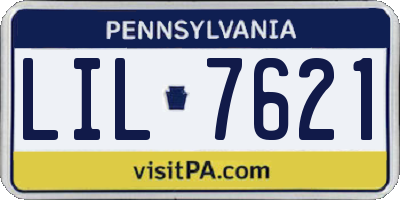 PA license plate LIL7621