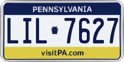 PA license plate LIL7627