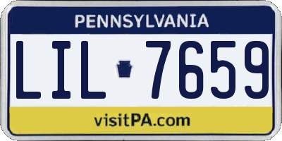 PA license plate LIL7659