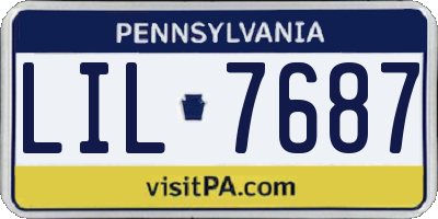 PA license plate LIL7687