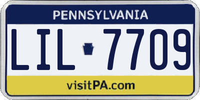 PA license plate LIL7709