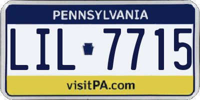 PA license plate LIL7715