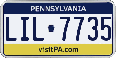 PA license plate LIL7735