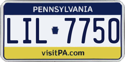 PA license plate LIL7750