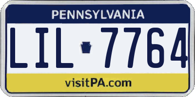 PA license plate LIL7764