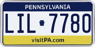 PA license plate LIL7780