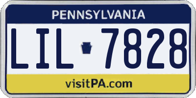 PA license plate LIL7828