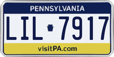 PA license plate LIL7917