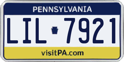 PA license plate LIL7921