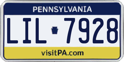 PA license plate LIL7928