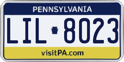 PA license plate LIL8023