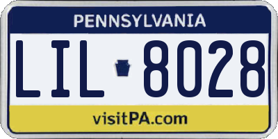 PA license plate LIL8028