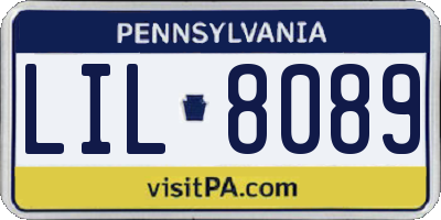 PA license plate LIL8089