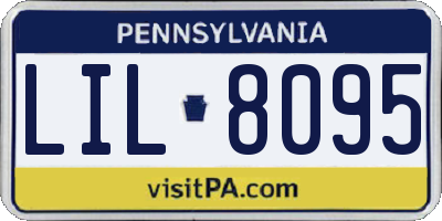 PA license plate LIL8095