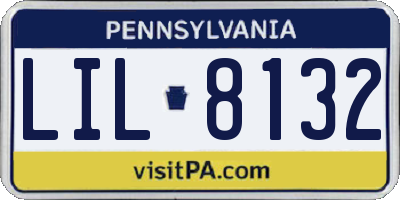 PA license plate LIL8132