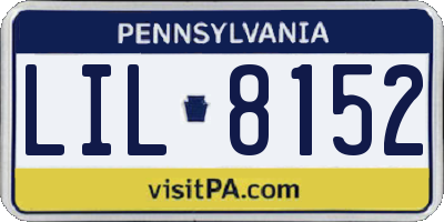 PA license plate LIL8152