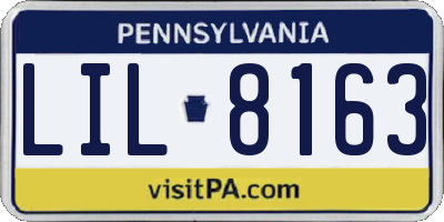 PA license plate LIL8163