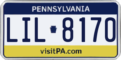 PA license plate LIL8170