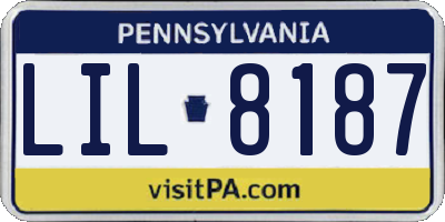 PA license plate LIL8187